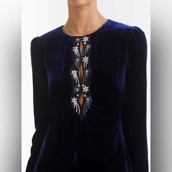 NWT SALONI Jinx C Dress in Navy Stars Embroidery Size 8 - Picture 17 of 17